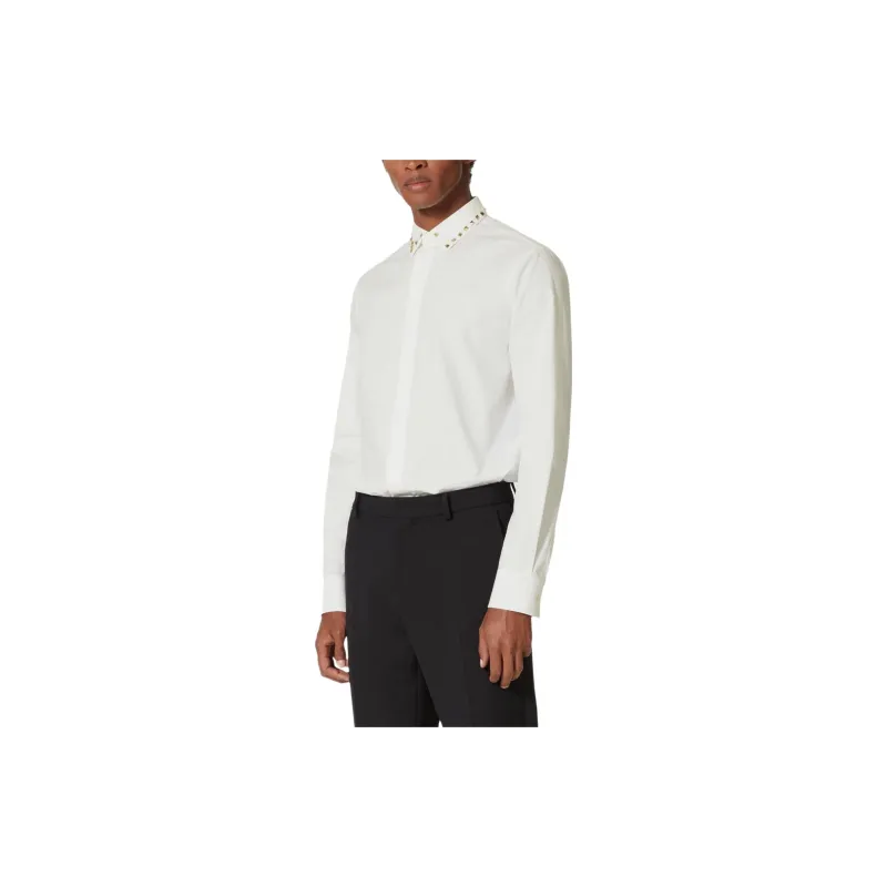 Valentino Untitled Stud Detailed Long Sleeved Shirt-2