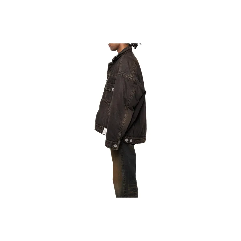 Maison Mihara Yasuhiro Logo Patch Denim Puffer Jacket-5