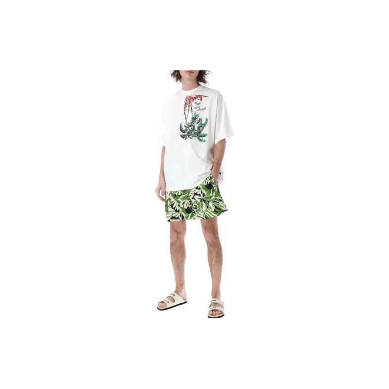 PALM ANGELS Floral print Drawstring Swim Shorts-2