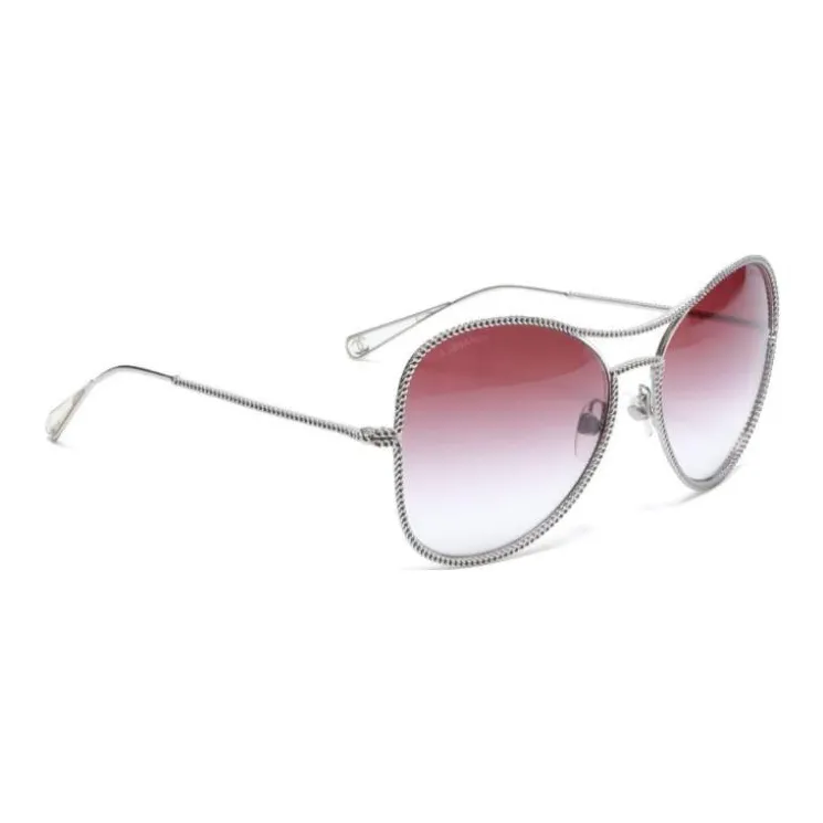 CHANEL Pre Owned Chain embellished Sunglasses-2