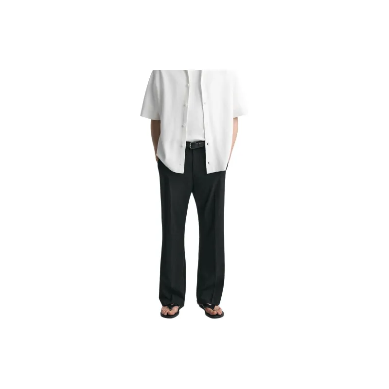 ZARA Casual Pants Men Black-2