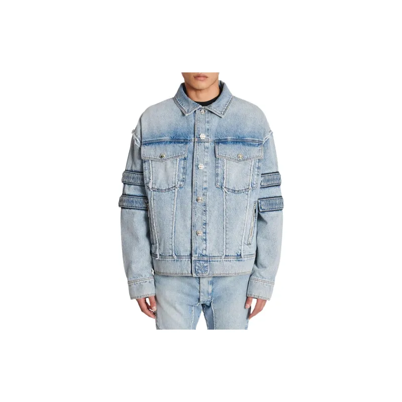 BALMAIN FW22 Denim Jacket Men's Blue-1