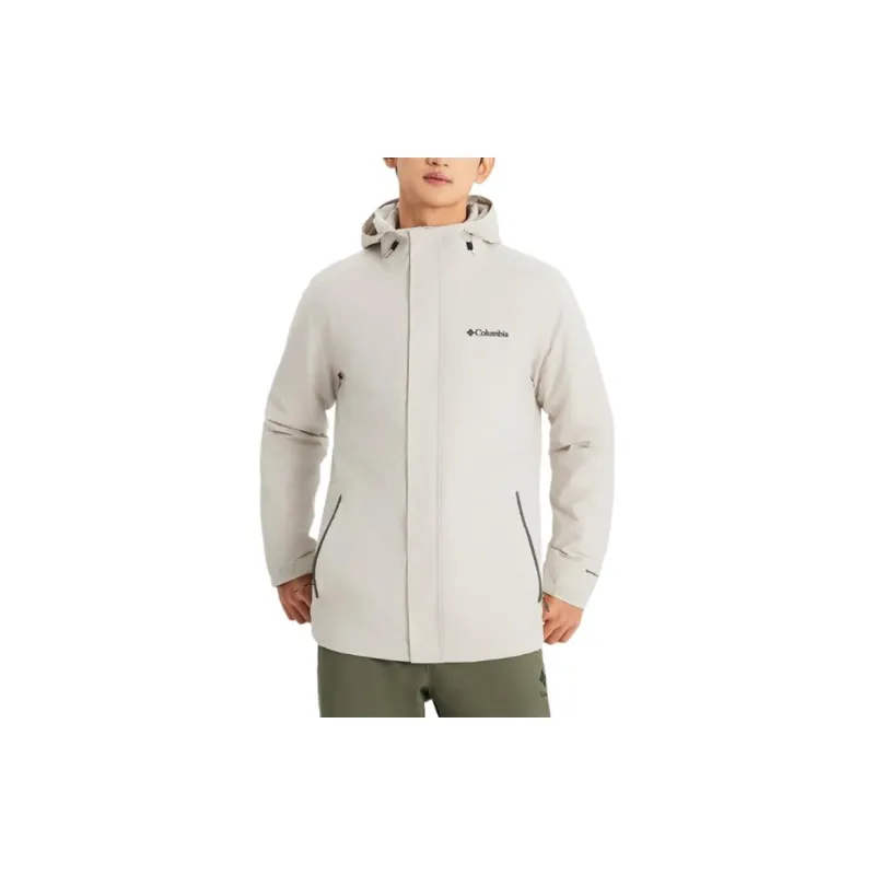 Columbia CAM HEIGHTS 2 Outdoor Hiking Waterproof And Windproof To Keep Warm Windbreaker Jacket Unisex Ecru-3