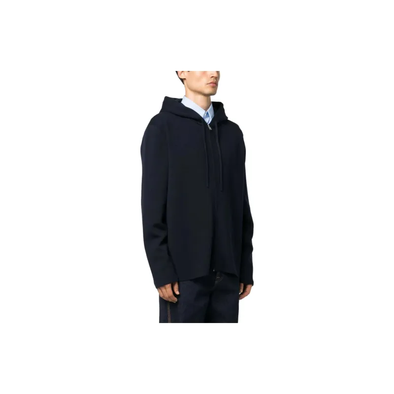 Lanvin Logo embroidered Knit Wool blend Hoodie-2