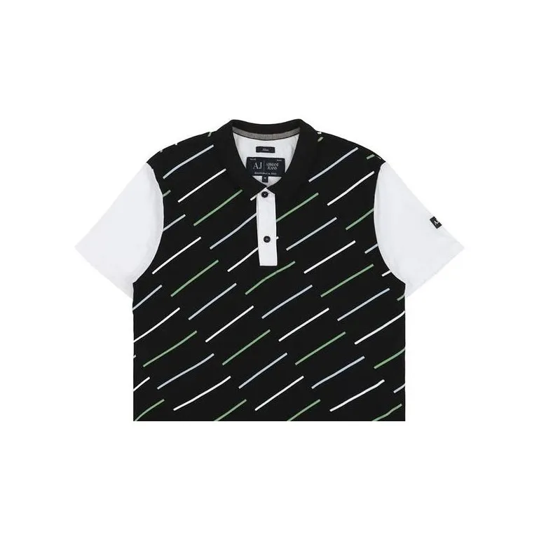 ARMANI JEANS Polo Shirts Men Black-1