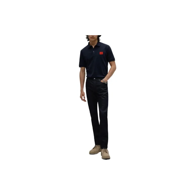 HUGO BOSS Logo Patch Short-Sleeved Polo Shirt-2