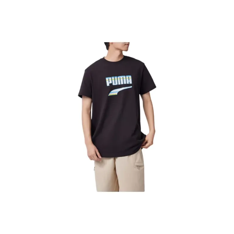 PUMA Downtown T Shirts Unisex Black-5