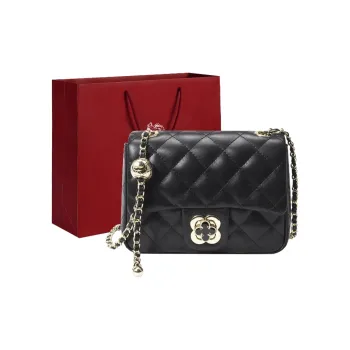 Old Man's Head Cow Split Leather Shoulder Bag Crossbody Bag Women's Black