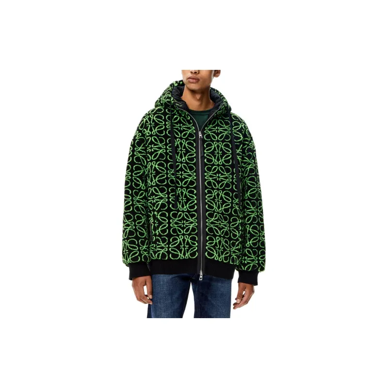 LOEWE Anagram Jacquard Fleece Parka-2