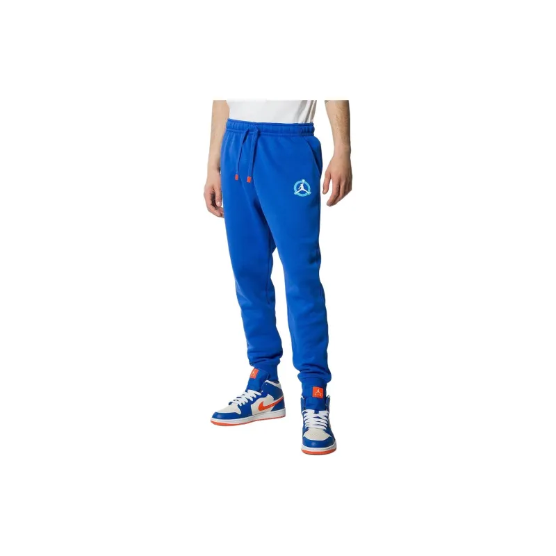 JORDAN Flight MVP Knitted Sweatpants Men Royal Blue-3