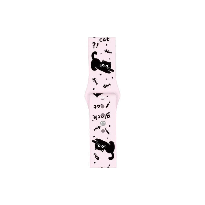 FZRT Watch Bands Cute Print Skin Friendly Silicone Strap Unisex-3