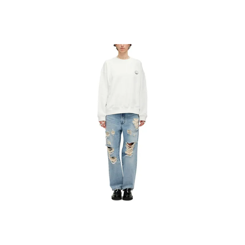 KIMHEKIM PEARL STAMPED SWEATSHIRT Sweatshirt Unisex WHITE/White-2
