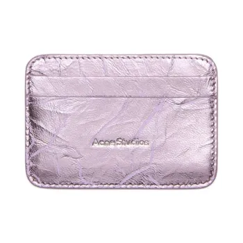 Acne Studios Leather Card Holder Women's Lavender