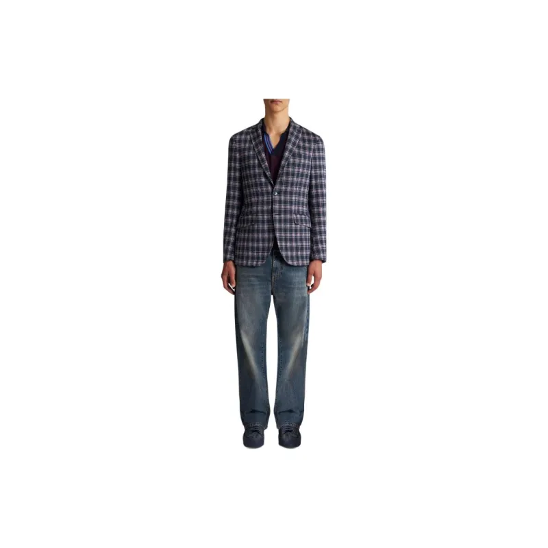 ETRO Checked Shawl-lapels Blazer-3