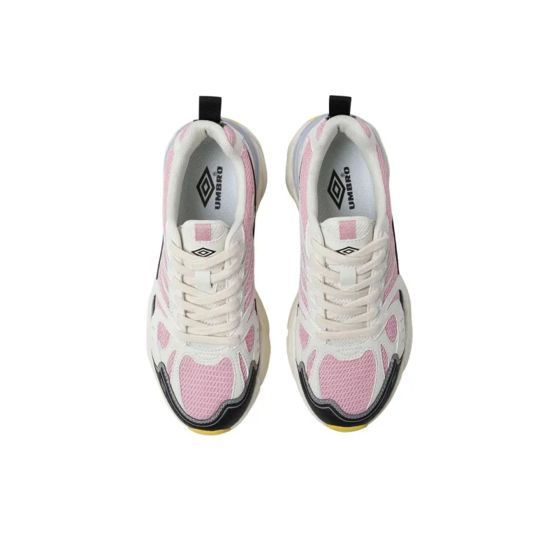 Umbro Anti Slip Wear Resistant Low Top Running Shoes Unisex White Pink-3