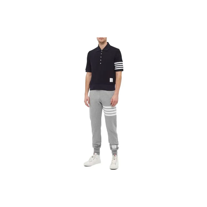 THOM BROWNE Polo Shirts Men Marine Blue-7