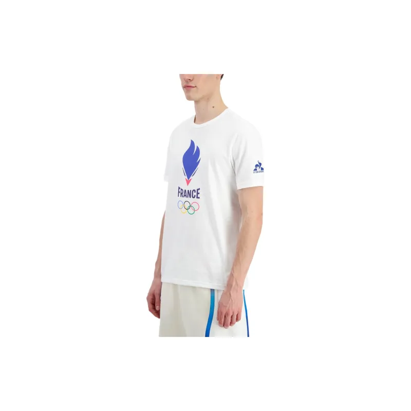 Le Coq Sportif Paris Olympic Games Series SS24 T-Shirt Équipe De France Homme T-Shirt Men's White-3