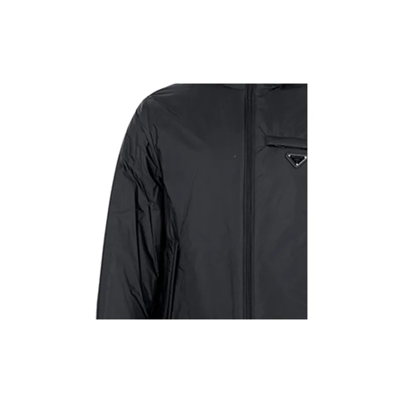 PRADA Logo Hooded Puffer Jacket-7