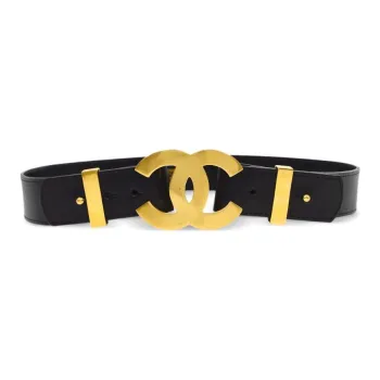 CHANEL 1996 Cc Leather Belt