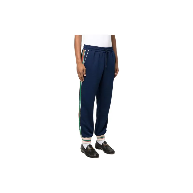 GUCCI SS22 Knitted Sweatpants Men's Blue-3
