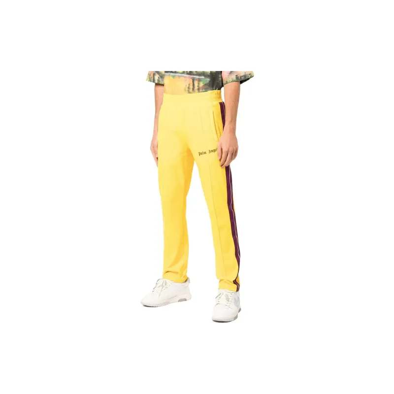 PALM ANGELS Knitted Sweatpants Men Yellow-3