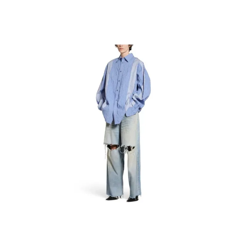 Balenciaga Shirts Unisex Blue-2