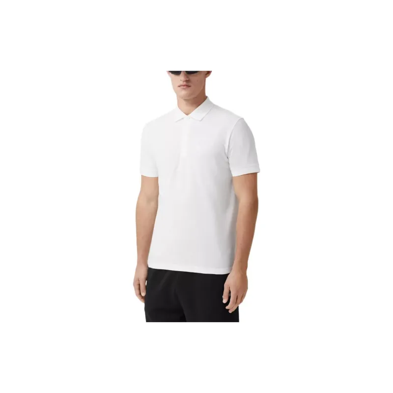 Burberry Embroidered Oak Leaf Crest Piqué Polo Shirt-2