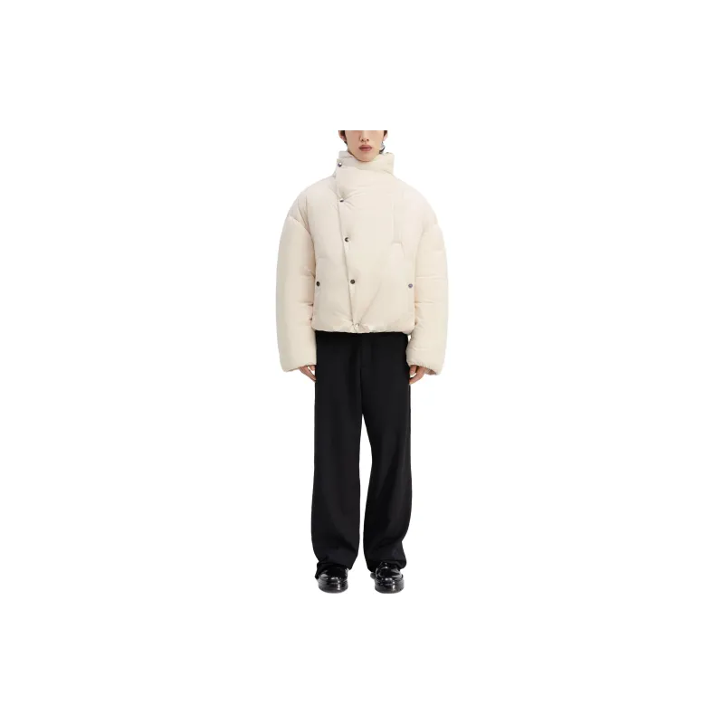 Jacquemus Asymmetric Buttoned Highneck Puffer Jacket-3
