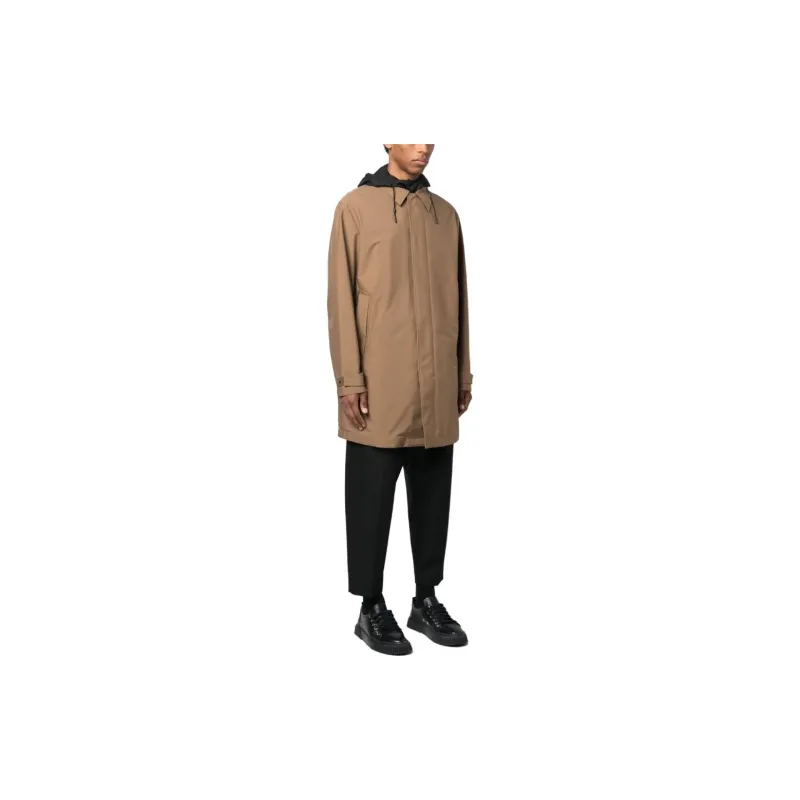 Ermenegildo Zegna Long sleeve Hooded Raincoat-3