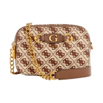 GUESS Artificial Leather Camera Bag Shoulder Bag Crossbody Bag Women's Brown