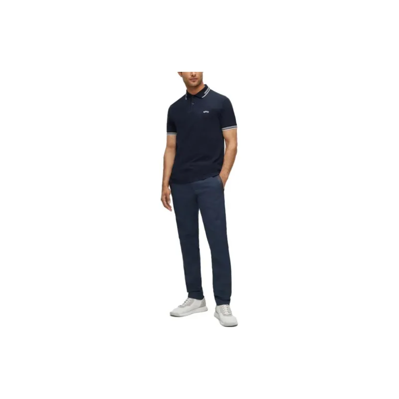 Boss Logo print Polo Shirt-5