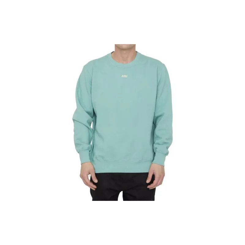 AUTRY Logo Flocked Crewneck Sweatshirt-2