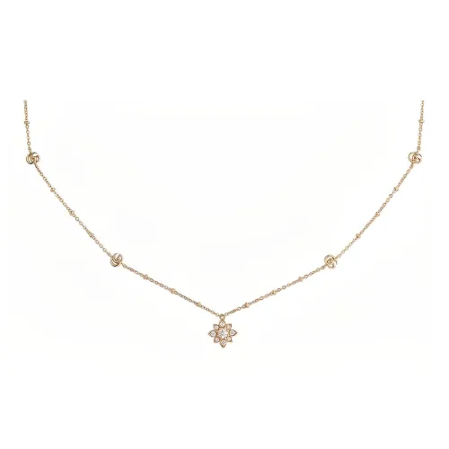 GUCCI Classic Double G Necklace Collection Necklaces Women's Rose Gold