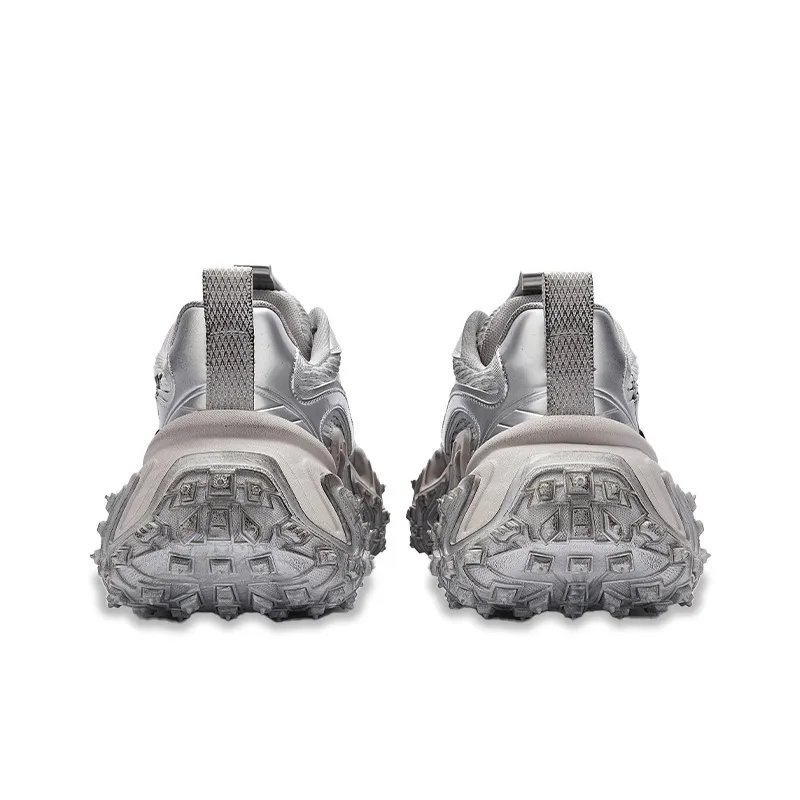 U.T.B RustiRunner Scavenger Series Low Top Chunky Sneakers Unisex Silver-4