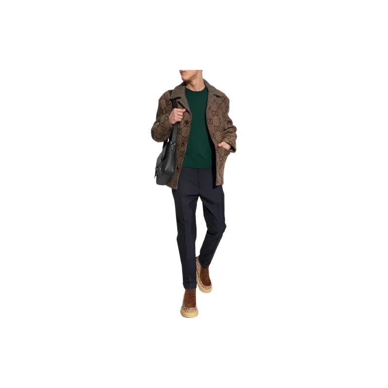 GUCCI Logo Embroidered Knit Sweater-1