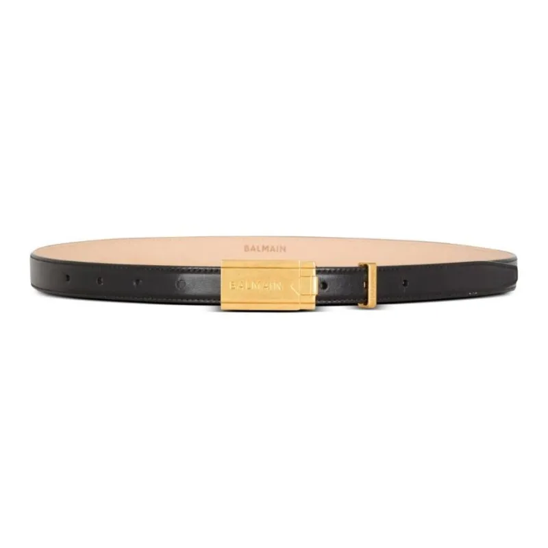 BALMAIN Logo plaque Leather Belt-0