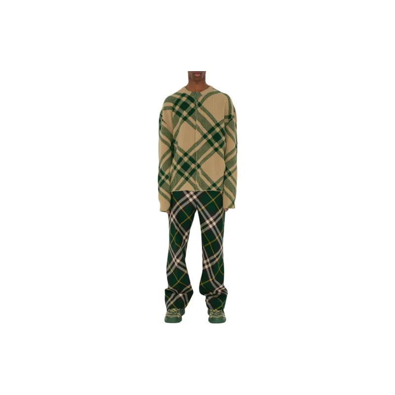 Burberry Check pattern Intarsia knit Cardigan-2