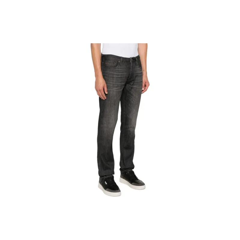 EMPORIO ARMANI J75 Slim fit Rinse washed Stretch Denim Jeans-3