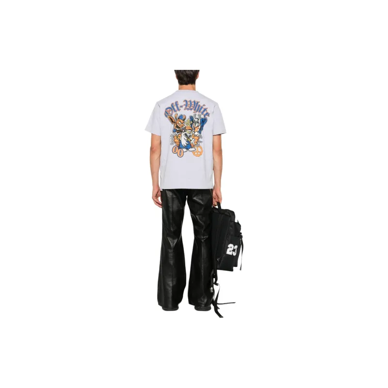 OFF WHITE Logo Printed Crewneck T Shirt-2