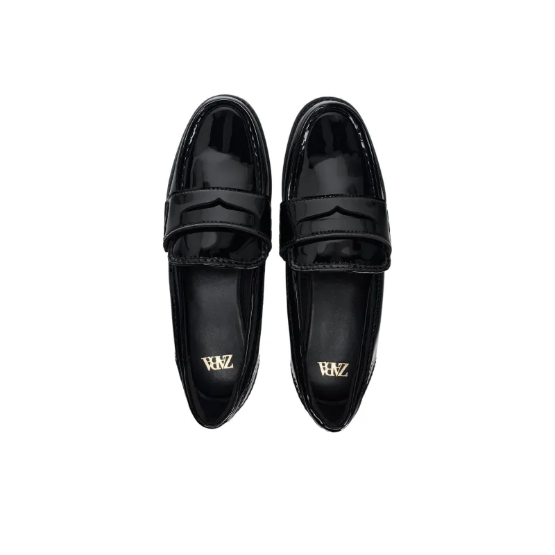 ZARA Loafers Women's Black-3