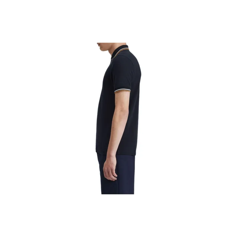 FRED PERRY Stripe trim Logo Polo Shirt-4
