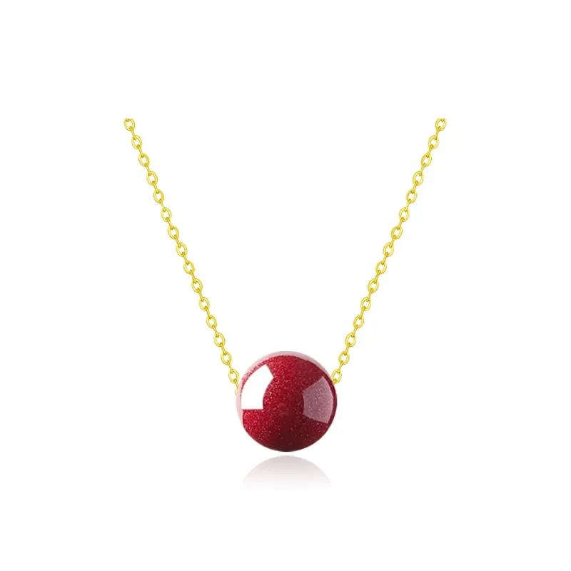 Moon Jewelry Cinnabar Necklaces Women's-11