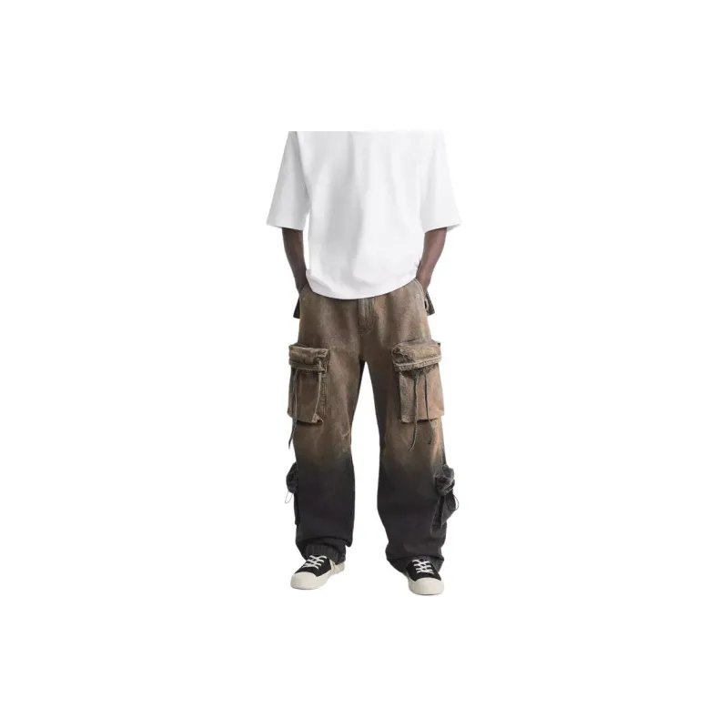 ZARA Jeans Men Brown-3