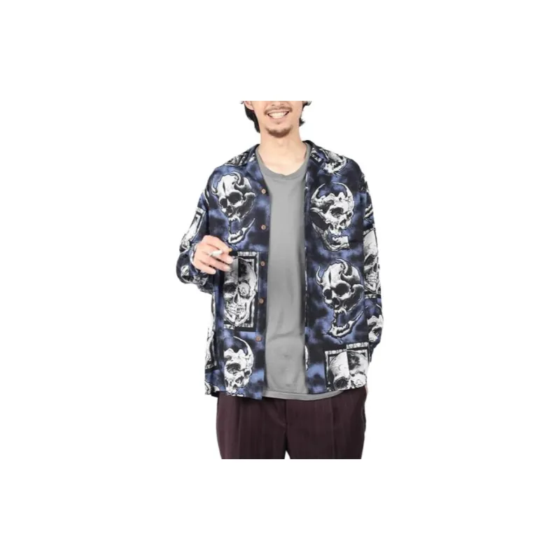 WACKO MARIA Shirts Men Marine Blue-2