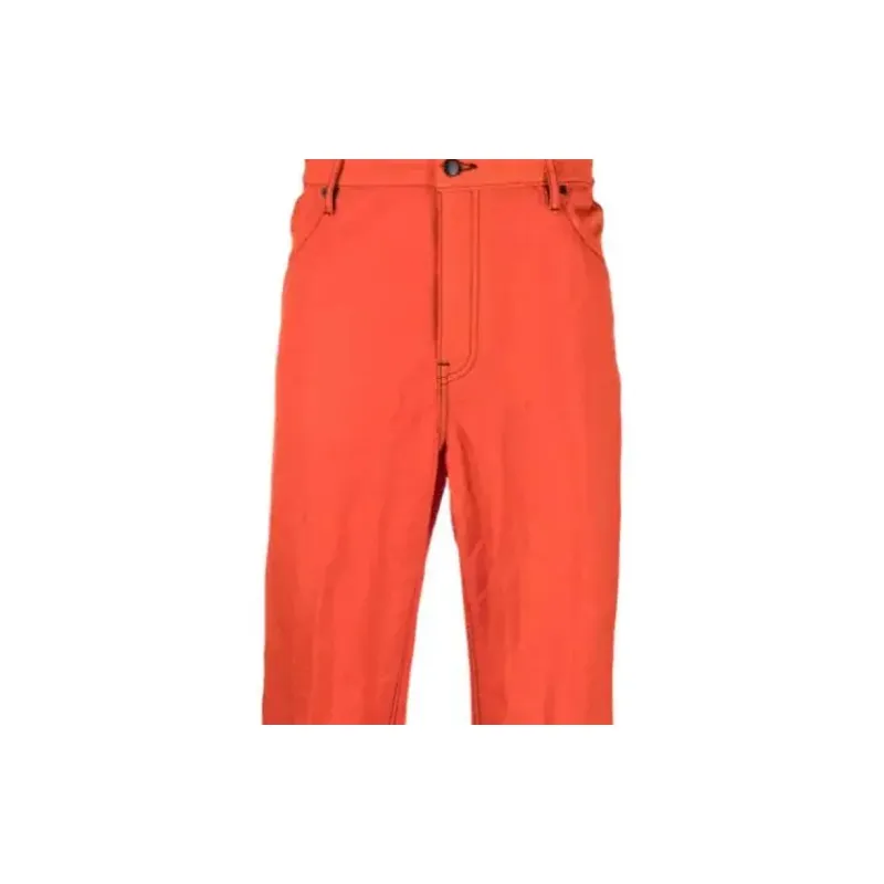 ECKHAUS LATTA Crinkled finish Straight leg Trousers-5