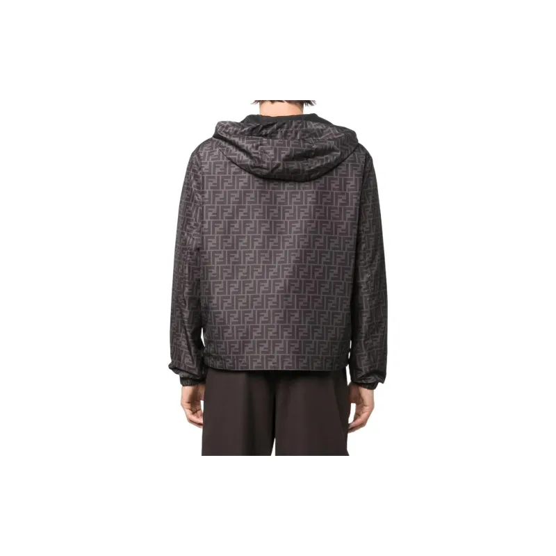 FENDI Ff Printed Hooded Jacket-3