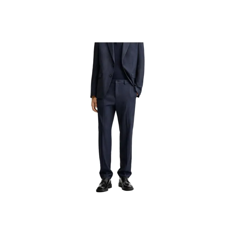 ZARA Suit Trousers Men Blue-2