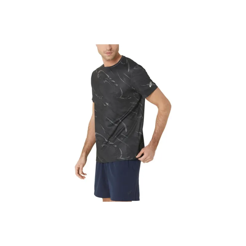Asics SUMINAGASHI MOTIF T-Shirts Men Graphite Gray-3