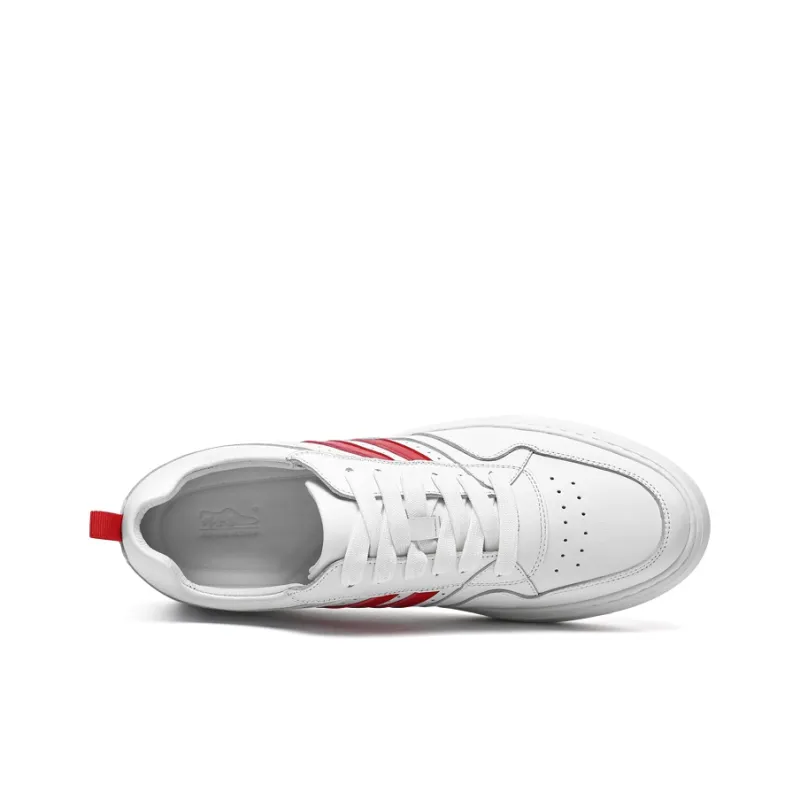 He Jinchang Anti Slip Wear Resistant Low Top Skateboard Shoes Men's White-3