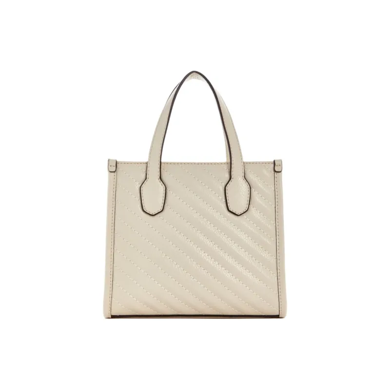GUESS Artificial Leather Tote Bag Shopping Bag Handbag Mini Women's Gray White-2
